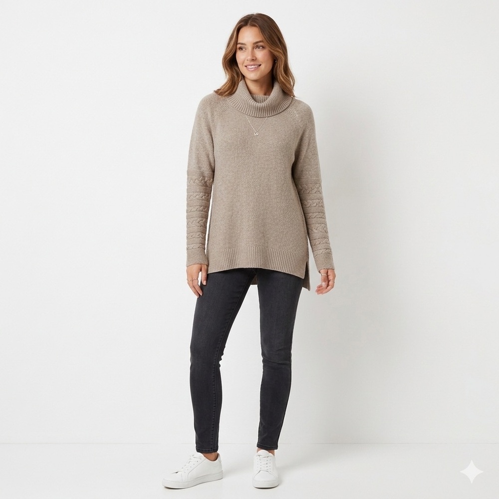 Calvin Klein Women's Tan Cowl Neck Sweater